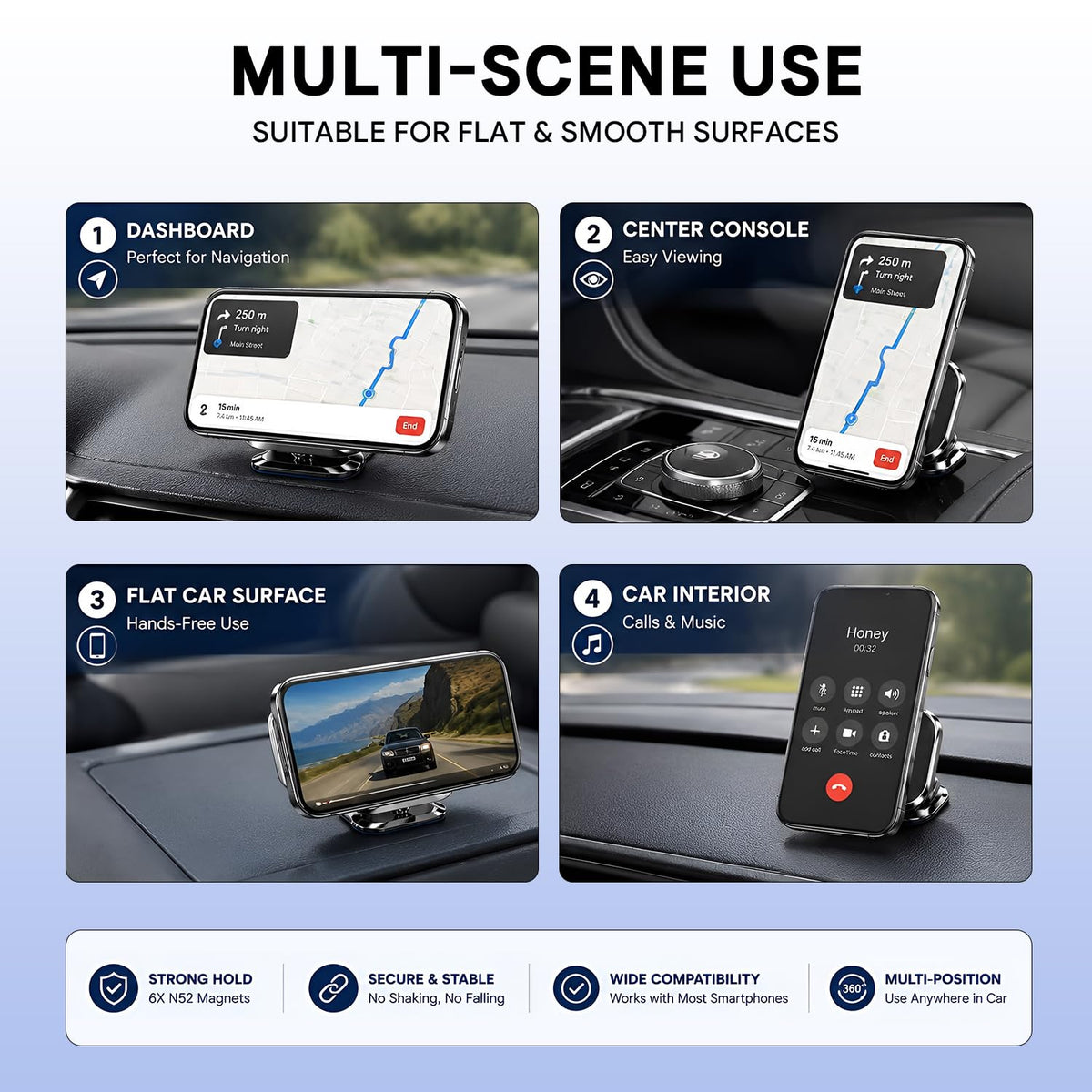 Royelia™ 540° Rotatable Magnetic Car Phone Mount