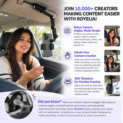 Royelia™ Sun Visor Phone Holder For Content Creation