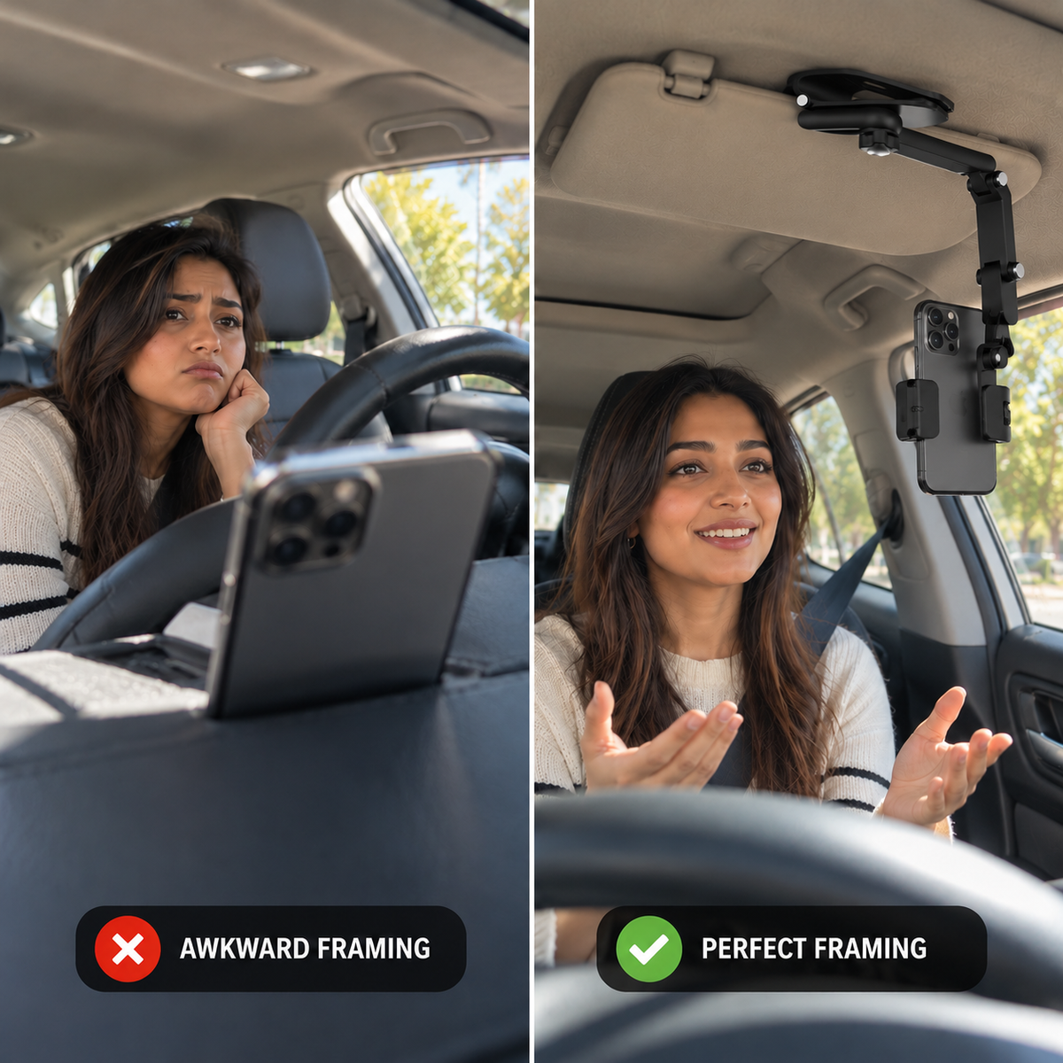 Royelia™ Sun Visor Phone Holder For Content Creation